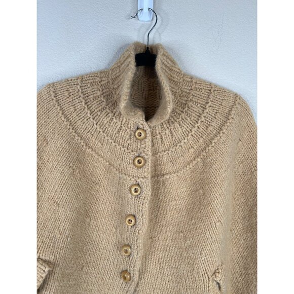 Vintage Button-Up Cape Handmade 60s 70s Grandma Winter - Picture 3 of 8